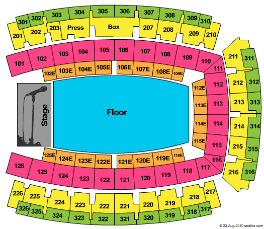 Palau Sant Jordi Lady Gaga Seating Chart